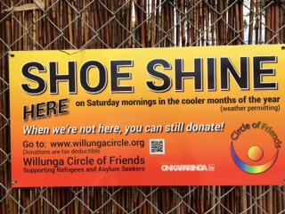 WCoF Shoeshine sign